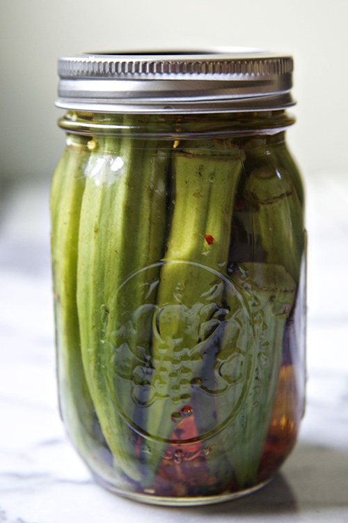 garlicy pickled okra 3